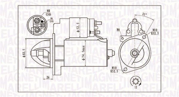 Стартер 063721410010 Magneti Marelli